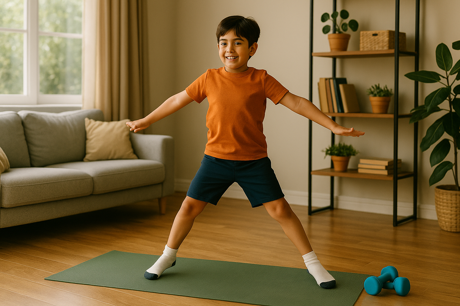 ورزش کودکان در منزل با حرکت پروانه